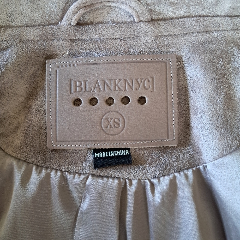 Blank NYC Brown/Tan Suede Moto Jacket Size XS - Picture 5 of 9